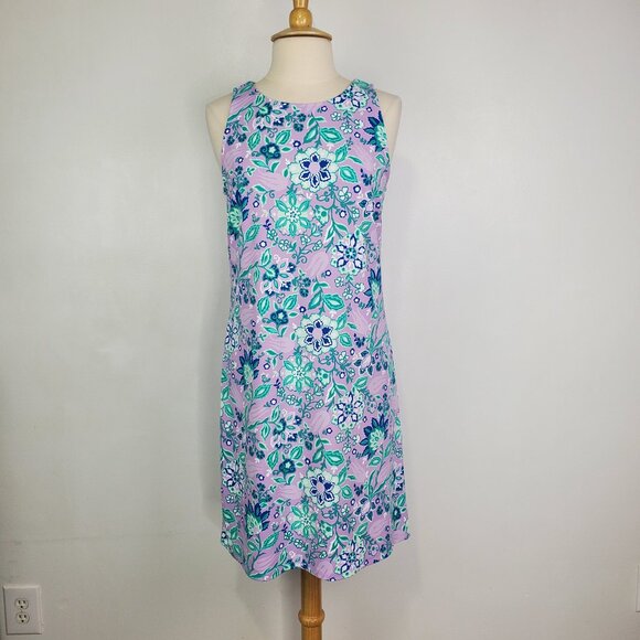 Talbots Dresses & Skirts - Talbots Petite Stretchy Sleeveless Floral Pullover Coastal Summer Dress Size LP